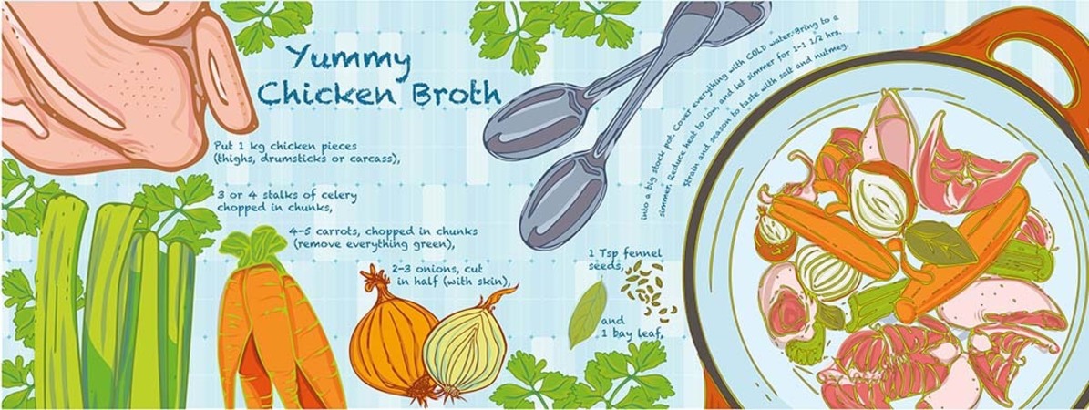 Yummy Chicken Broth by Cornelia Duemling