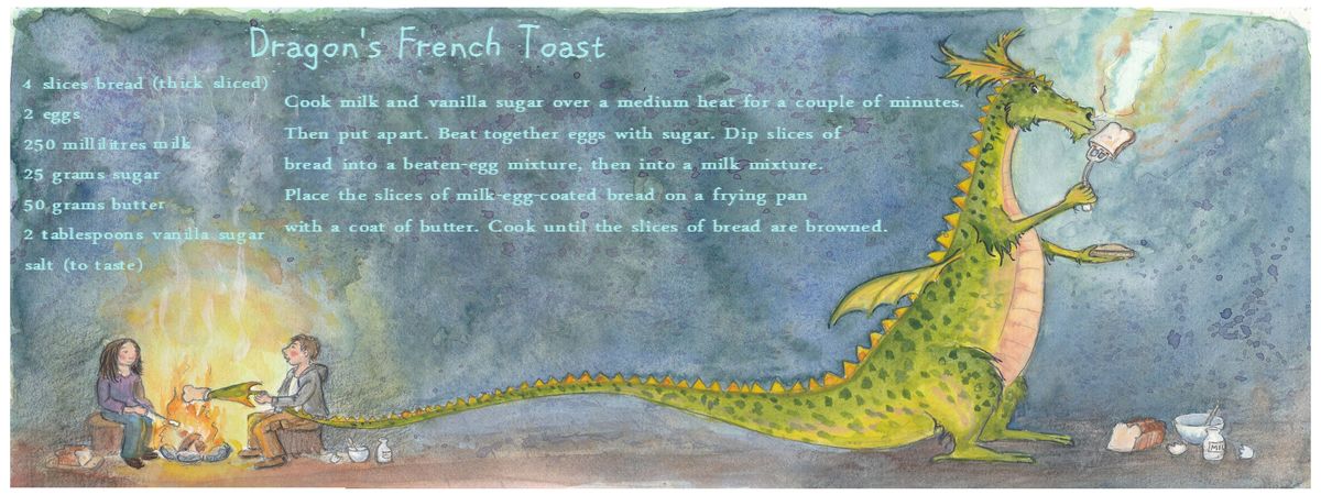 Dragon's French Toast by Susanna Redeker Draw and cook dragon toast susanna redeker