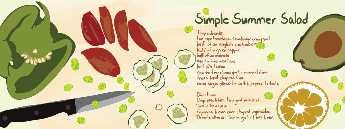 Simple Summer Salad by Sarah Nussbaumer