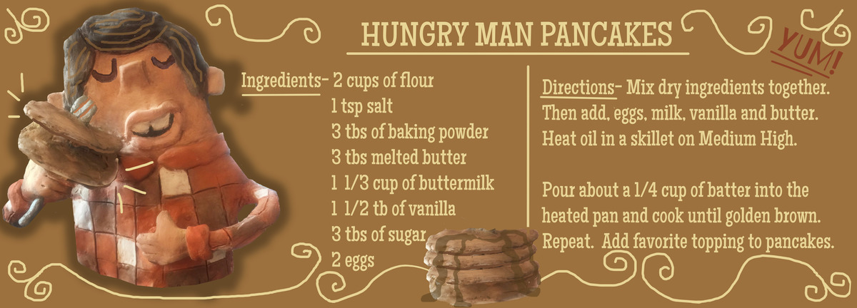 HUNGRY MAN PANCAKES by KELLYIN3D