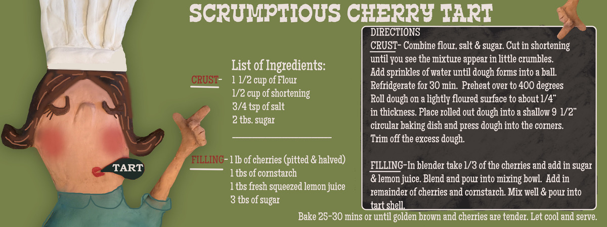 SCRUMPTIOUS CHERRY TART by KELLYIN3D