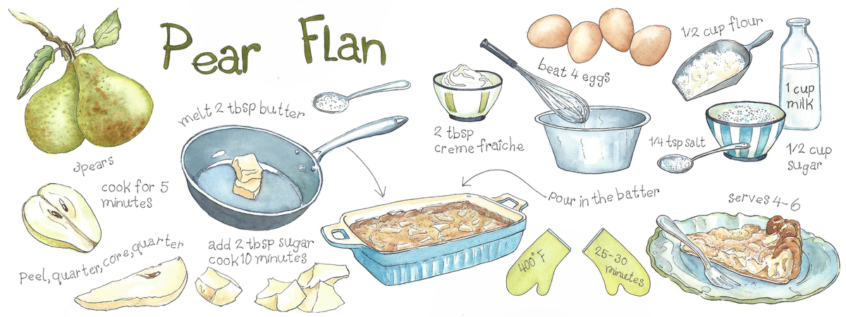 Pear Flan by Suzanne de Nies