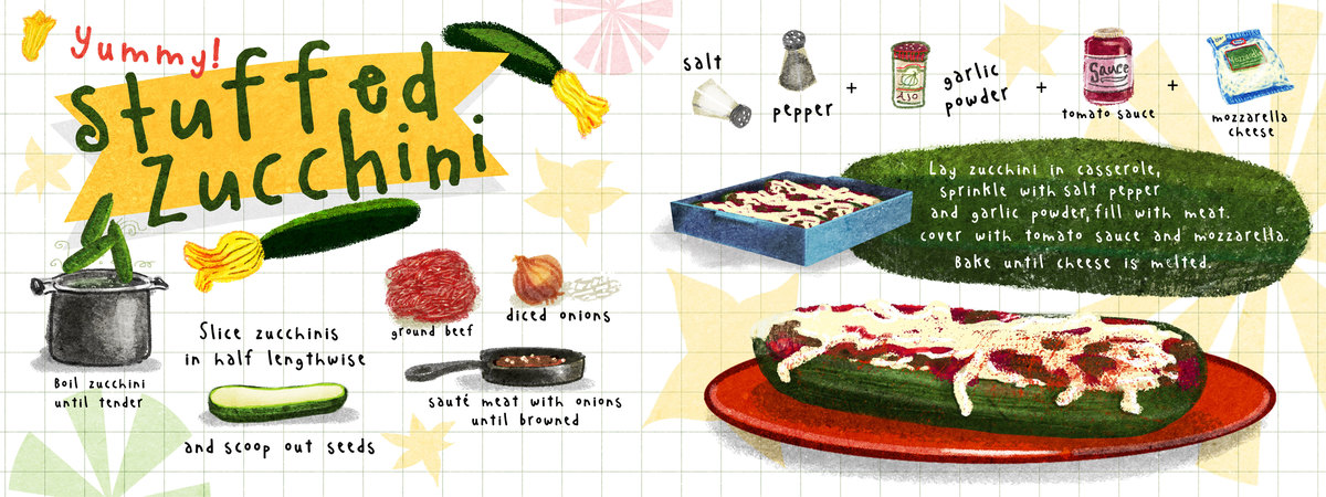 Stuffed Zucchini by Laura Freeman Stuffed zucchini