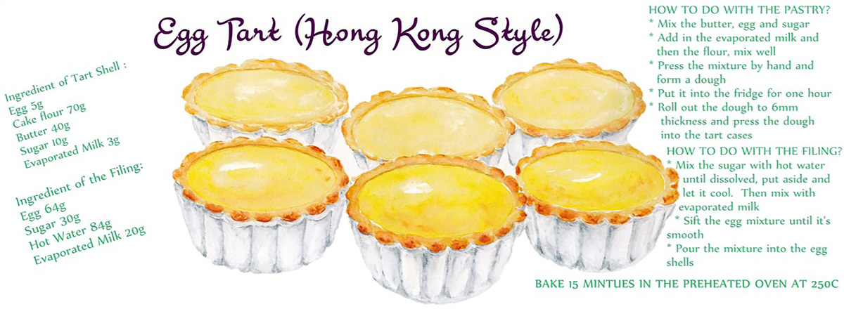 Egg Tart in Hong Kong Style by SY's Painting %e5%9c%96%e7%89%872