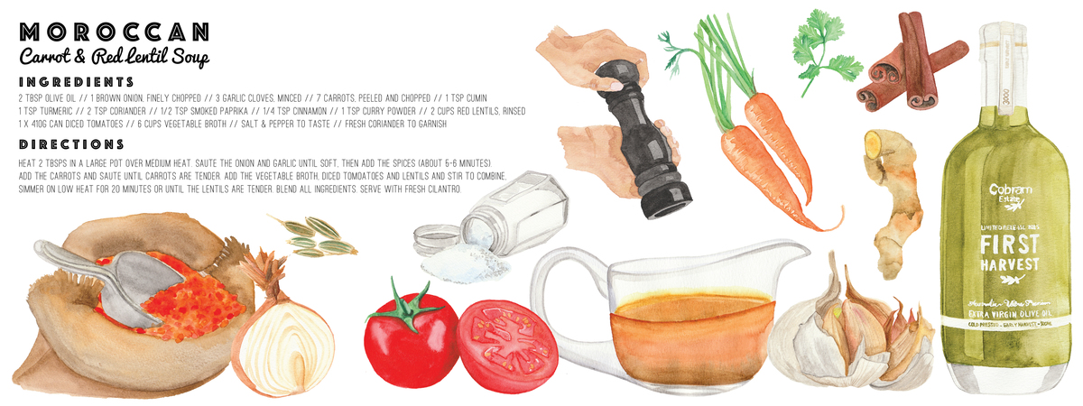 Moroccan Carrot & Red Lentil Soup by Sara Brenton