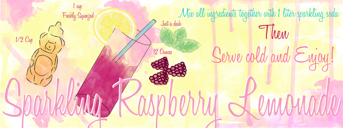 Sparkling Raspberry Lemonade by Danielle Simpson Sparkling raspberry lemonade 01