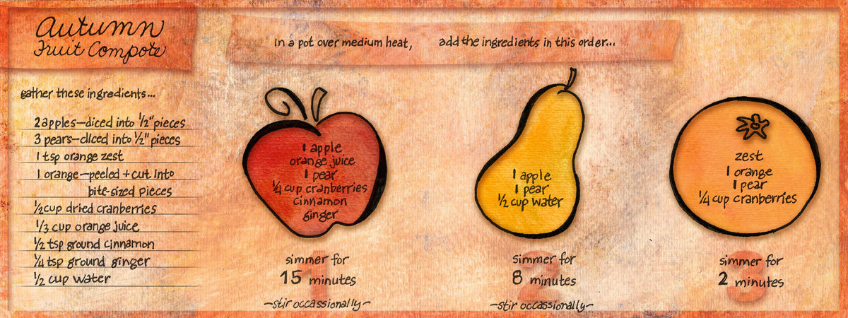 Autumn Fruit Compote by Sue Tincher Maib