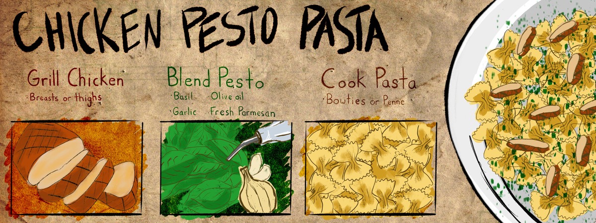 Chicken Pesto Pasta by Noah Ribaudo
