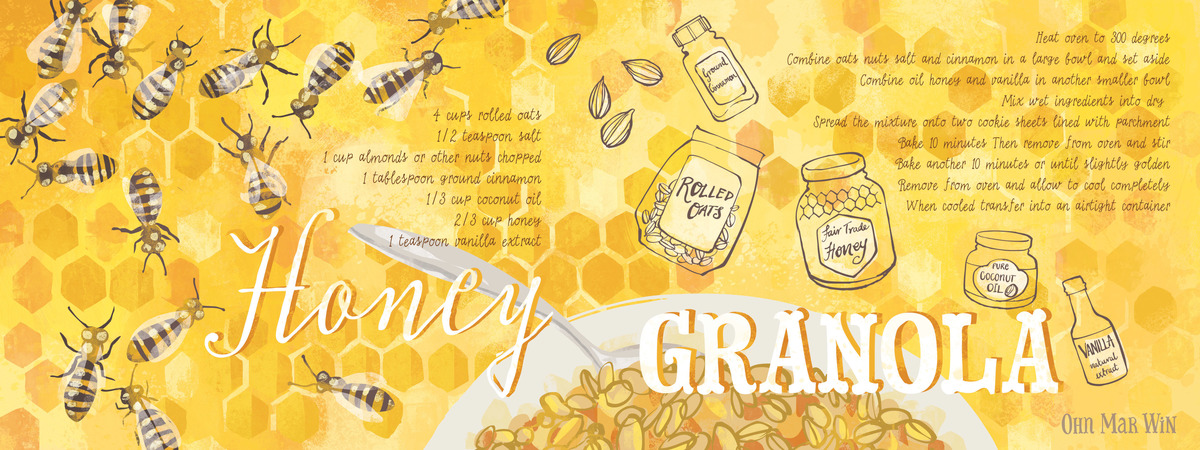 Honey Granola by Ohn Mar Win
