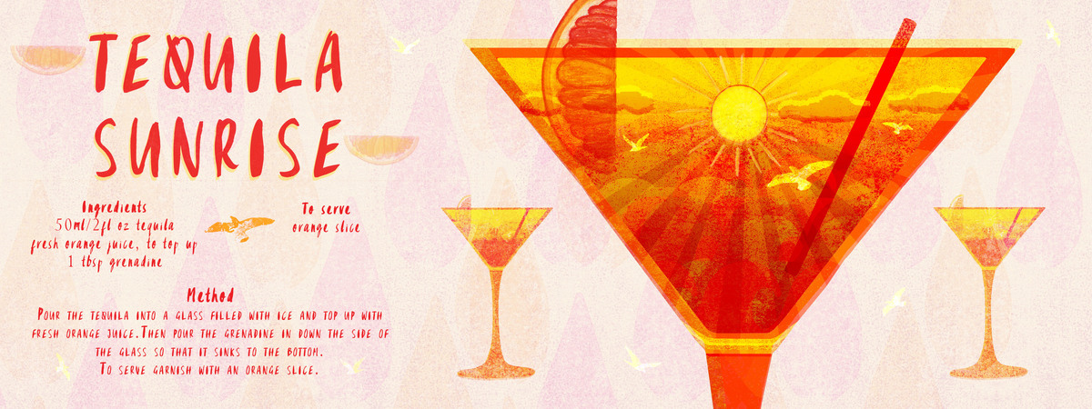 Tequila Sunrise Cocktail by Artemis Crompton