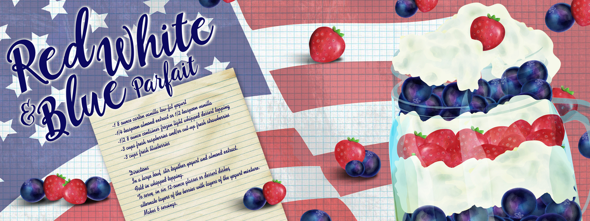 Red White & Blue Parfait by Larisa Ninel Hernández