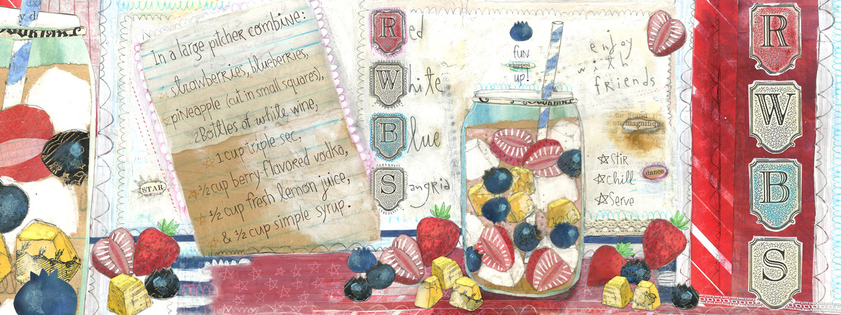 Red, White & Blue Sangría by Emma Schonenberg