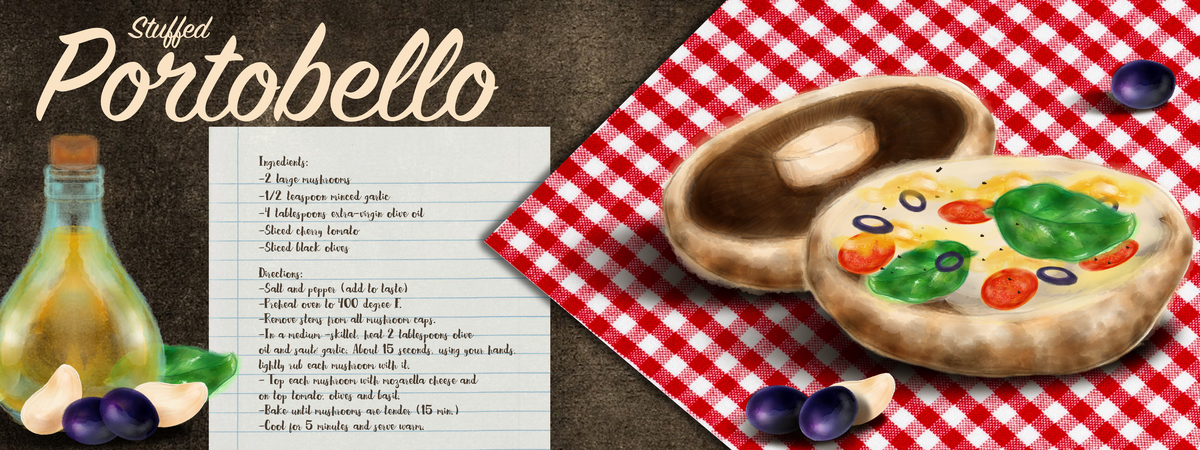 Stuffed Portobello by Larisa Ninel Hernández