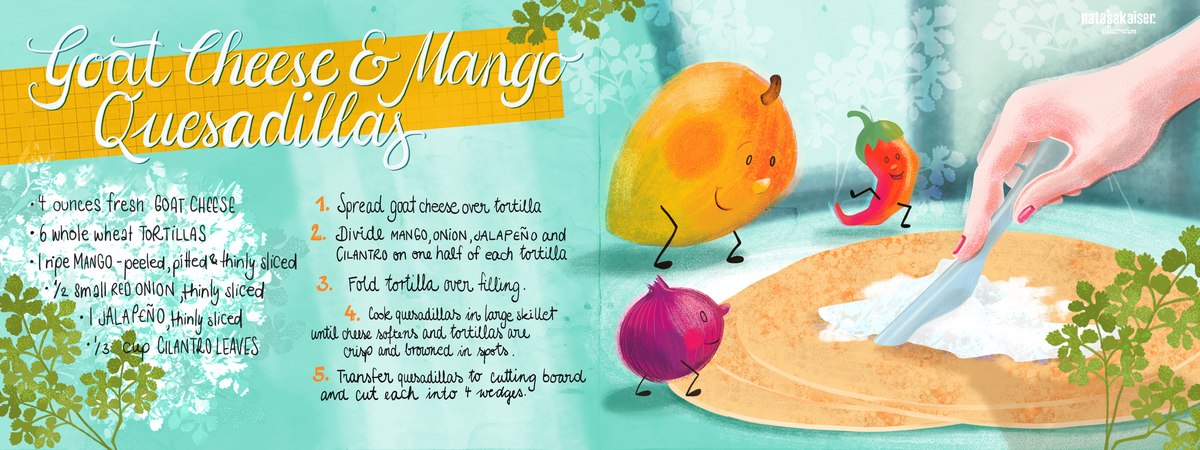 Goat Cheese Mango Quesadillas by Nataša Kaiser Natasakaiser queasadillas