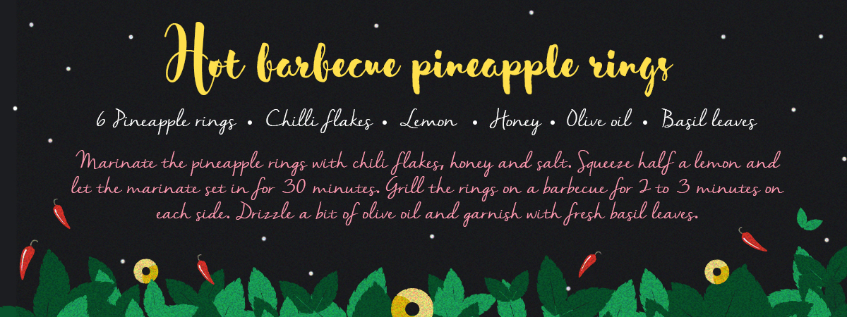Hot Barbecue pineapple rings by Jamini jam