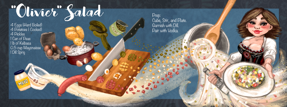 Olivier Salad by Maria Tché Russian salad