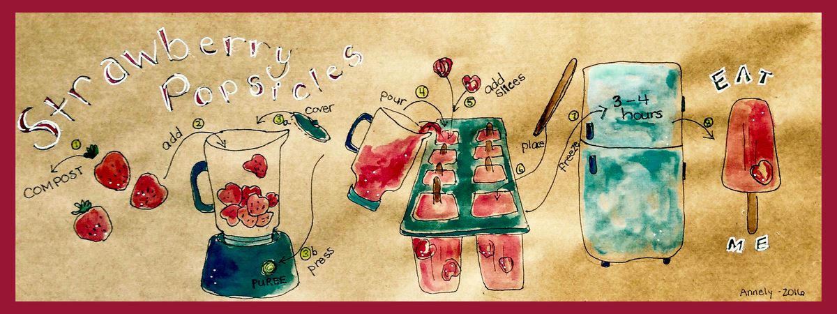 Strawberry Popsicle by Annely So Strawberry popsicle