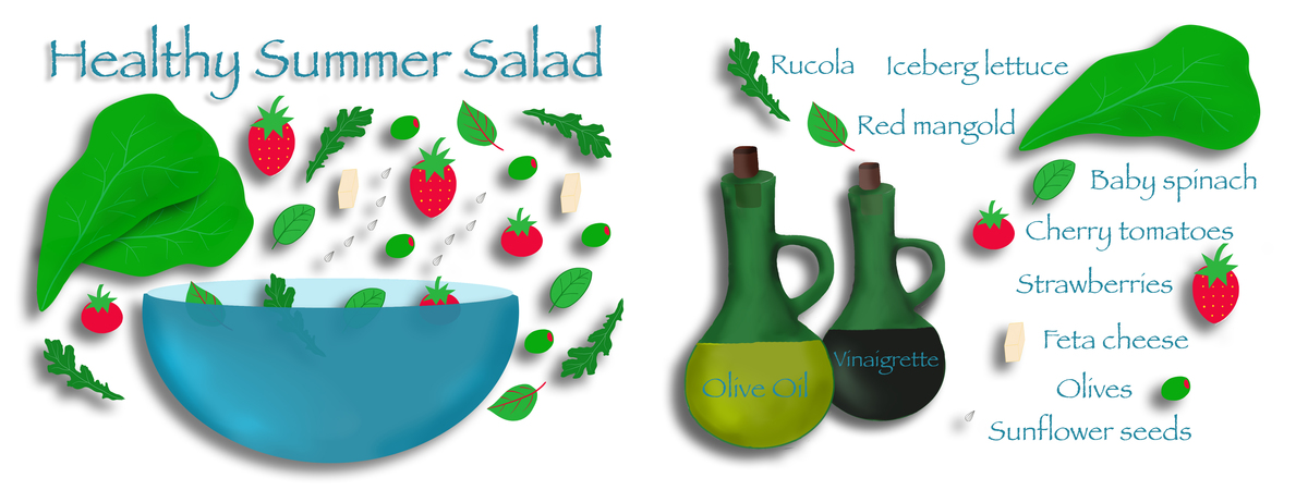 Healthy Summer Salad by Elaine Vitikainen