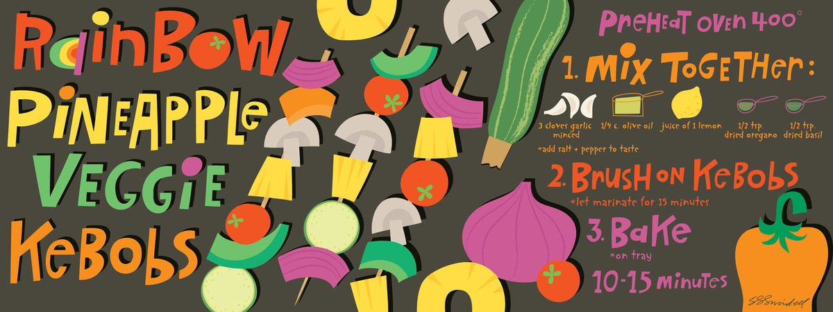 Rainbow Pineapple Veggie Kebobs by Salli S. Swindell
