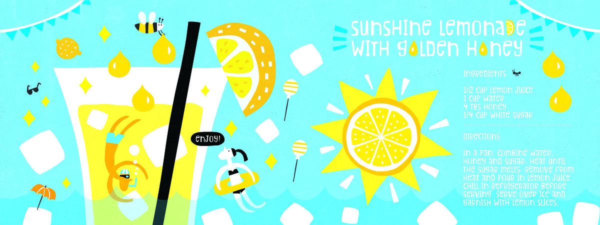 Sunshine Lemonade with Golden Honey by AW Illustrations Lemonade2