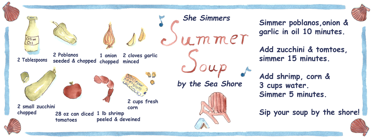 She Simmers Summer Soup by the Seashore by Sharon Gayhart