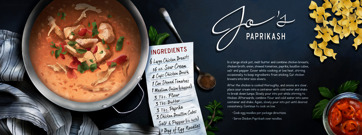 Jo's Paprikash by Savannah Uhler They draw and cook 2