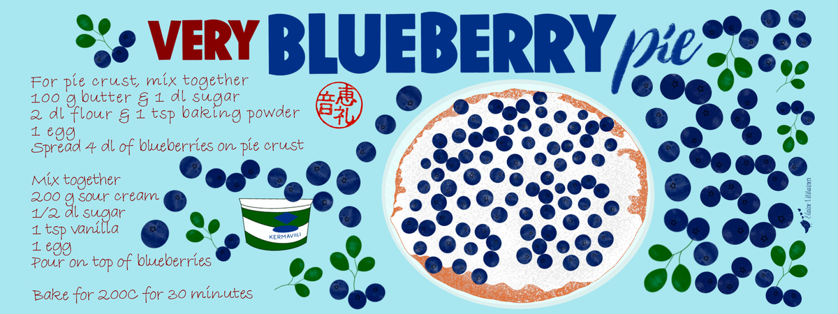 Very Blueberry Pie by Elaine Vitikainen