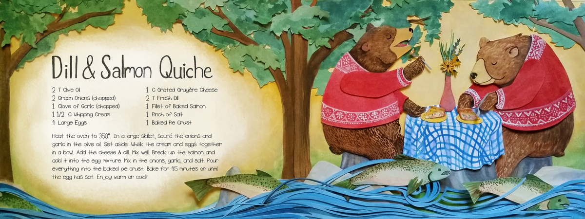 Dill & Salmon Quiche by LizabethGoss Elizabeth goss bear salmon quiche