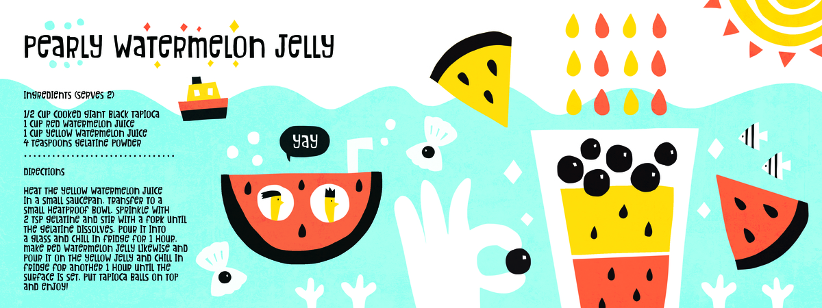Pearly Watermelon Jelly by AW Illustrations