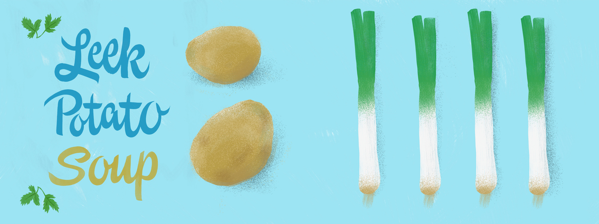Leek potato soup by Lucia Calfapietra