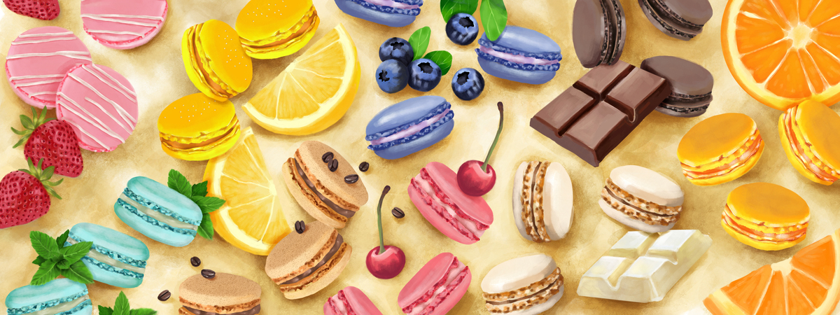 Macarons Pattern by Vero Gobet
