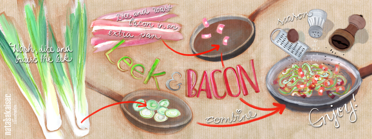 Leek & Bacon by Nataša Kaiser