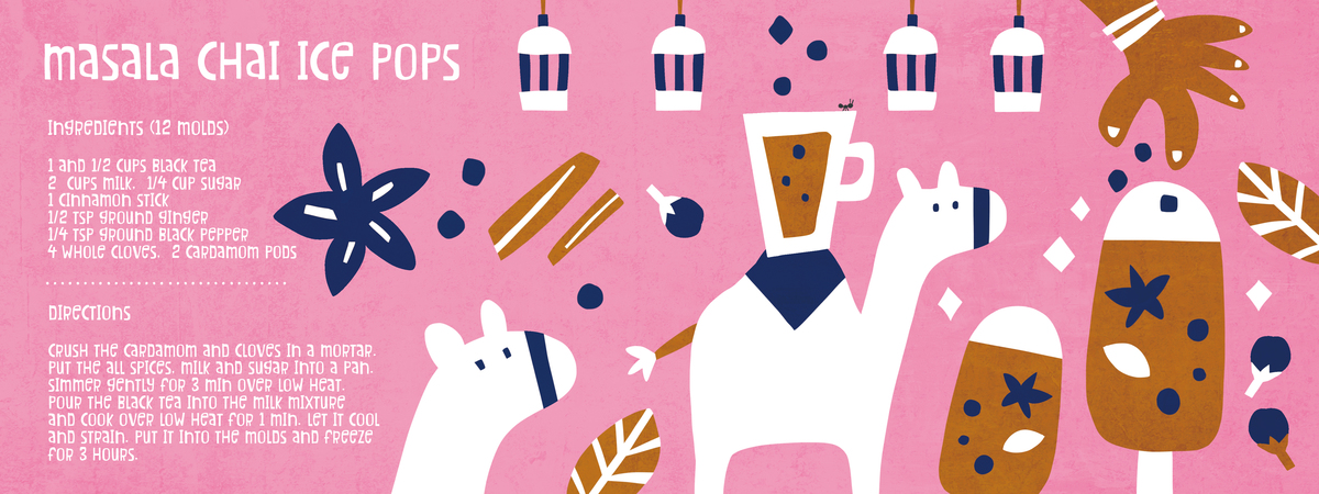 Masala Chai Ice Pops by AW Illustrations