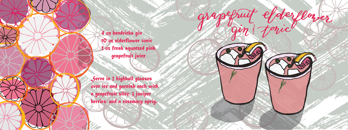 Grapefruit Elderflower Gin and Tonic by Erika Clark