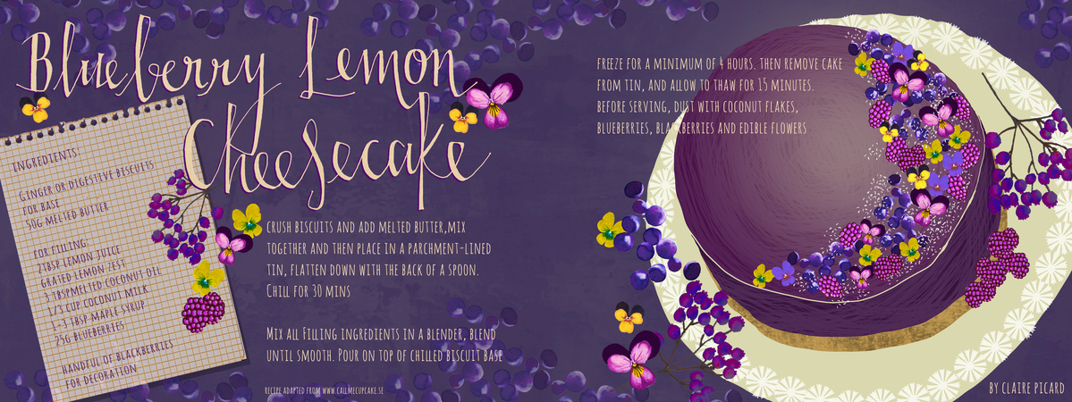 (Gluten-free and Vegan) Blueberry Lemon Cheesecake by Claire Picard Tdac blueberry cheesecake recipe