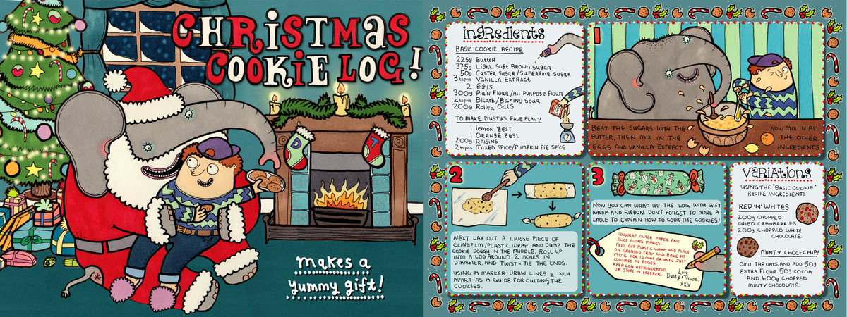 Christmas Cookie Log by Claire Murray Murray xmaslog 300