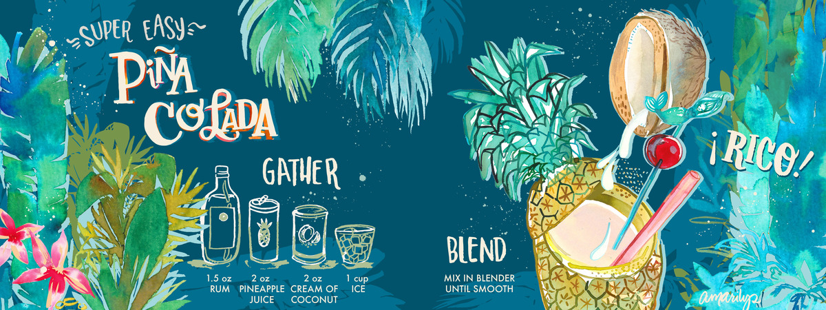 Super Easy Piña Colada by Amarilys Henderson Pi%c3%b1a colada recipe 01
