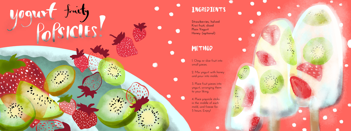 Yogurt Fruity Popsicles by Lorraine Ho