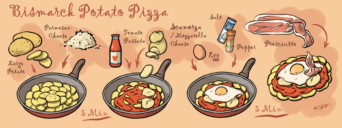 Bismarck Potato Pizza by Chiara Di Francia