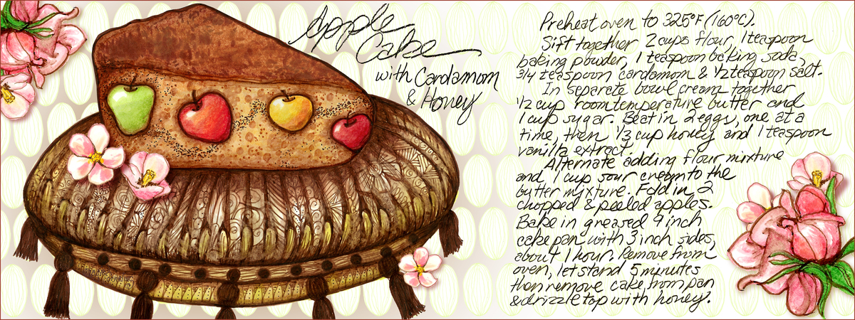 Apple Cake with Cardamom & Honey by Angie Cornelius - Savor & Quirke