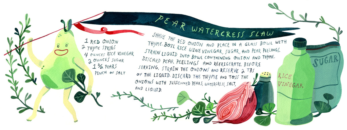 Pear Watercress Slaw by Lauren Carozza