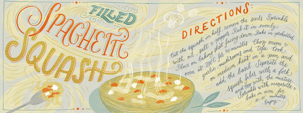 Filled Spaghetti Squash by Julia Bausenhardt