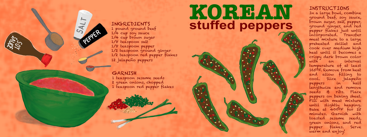 Korean Stuffed Peppers by Andrea Ausland Tdac andreaausland