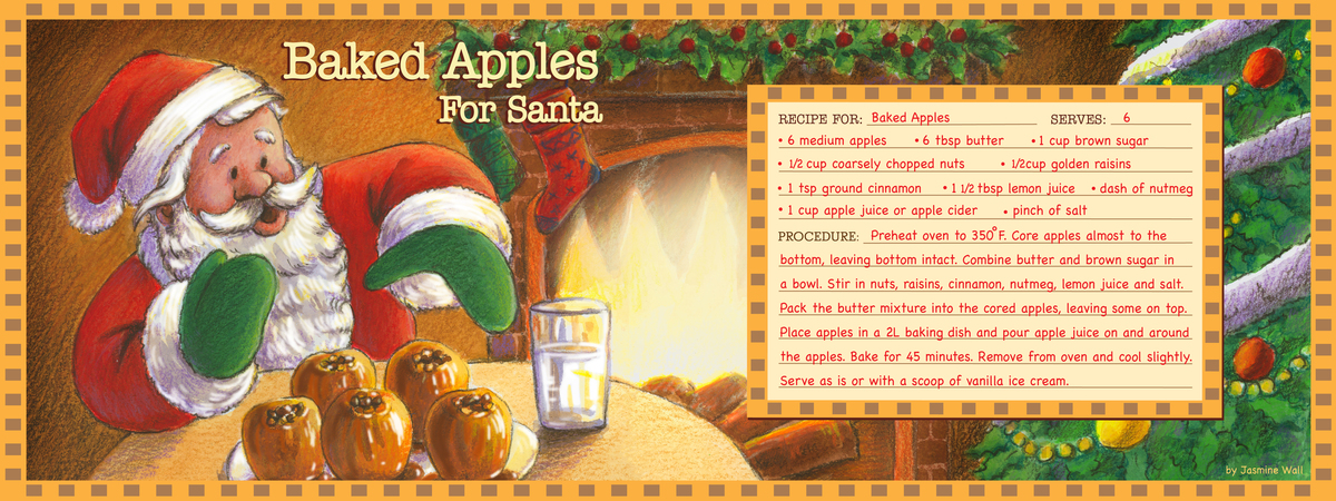 Baked Apples for Santa by Jasmine Wall Wall apples 300
