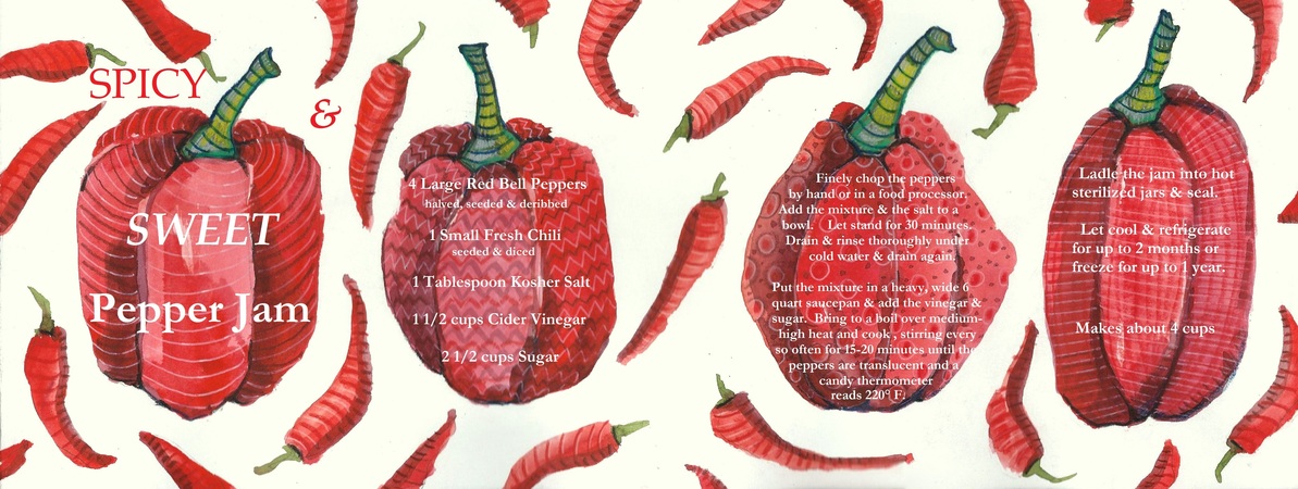 Spicy & Sweet Pepper Jam by Annelein Beukenkamp