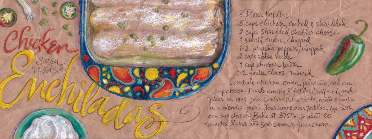 Chicken Salsa Verde Enchiladas by Anne McCracken