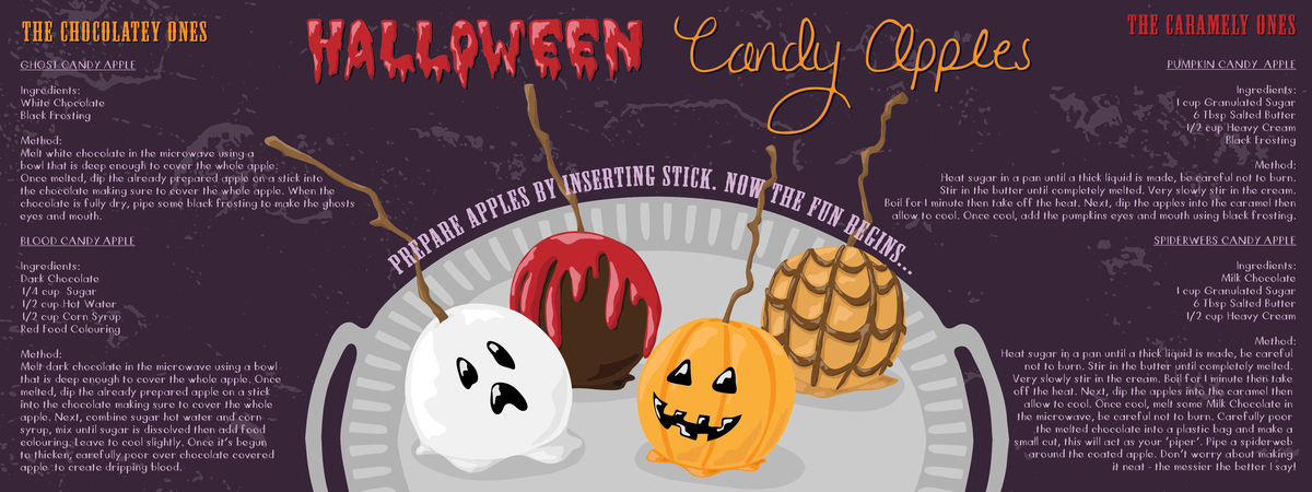 Halloween Candy Apples by The Pattern Parade