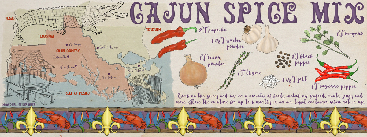 Cajun Spice Mix by Betsy Beier Cajunspicemixbywanderlustdesigner