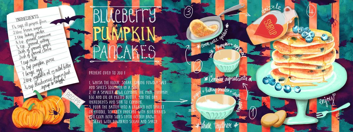 Blueberry Pumpkin Pancakes by Zara Martina Blueberry pumpkin pancakes by zara martina