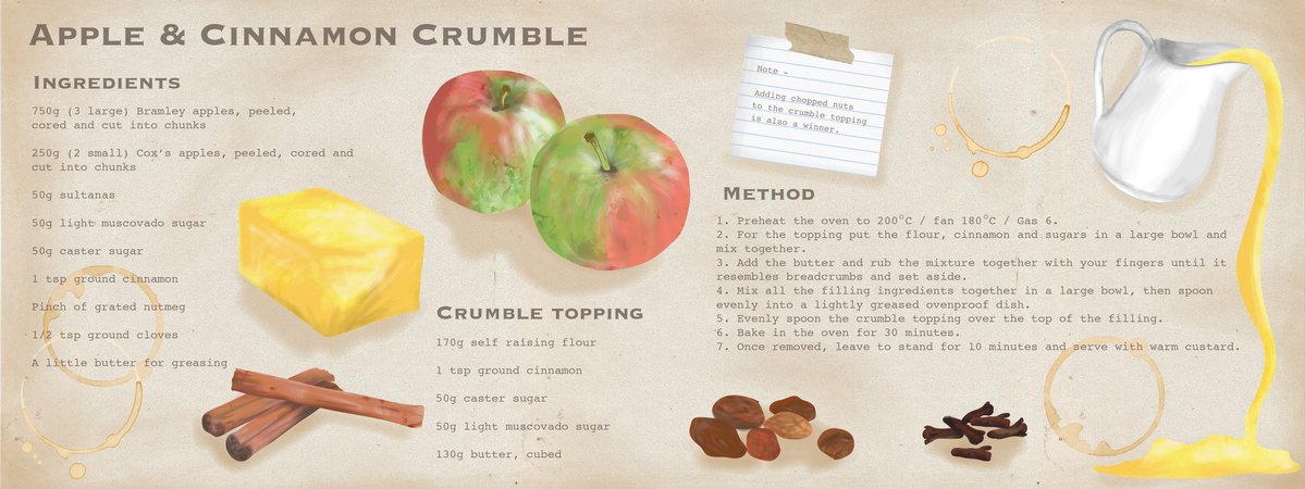 Apple and Cinnamon Crumble by Jessica Philpott